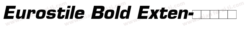 Eurostile Bold Exten字体转换